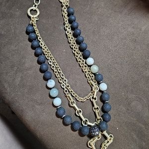 beaded 3 layered necklace